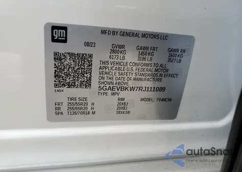 2024 Buick Enclave Premium from USA, damaged, VIN 5GAEVBKW7RJ111089